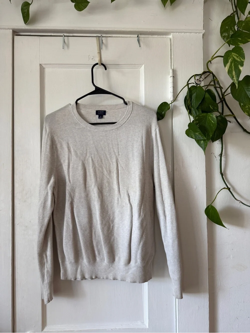 J. Crew Oatmeal size small cotton Crewneck Sweater